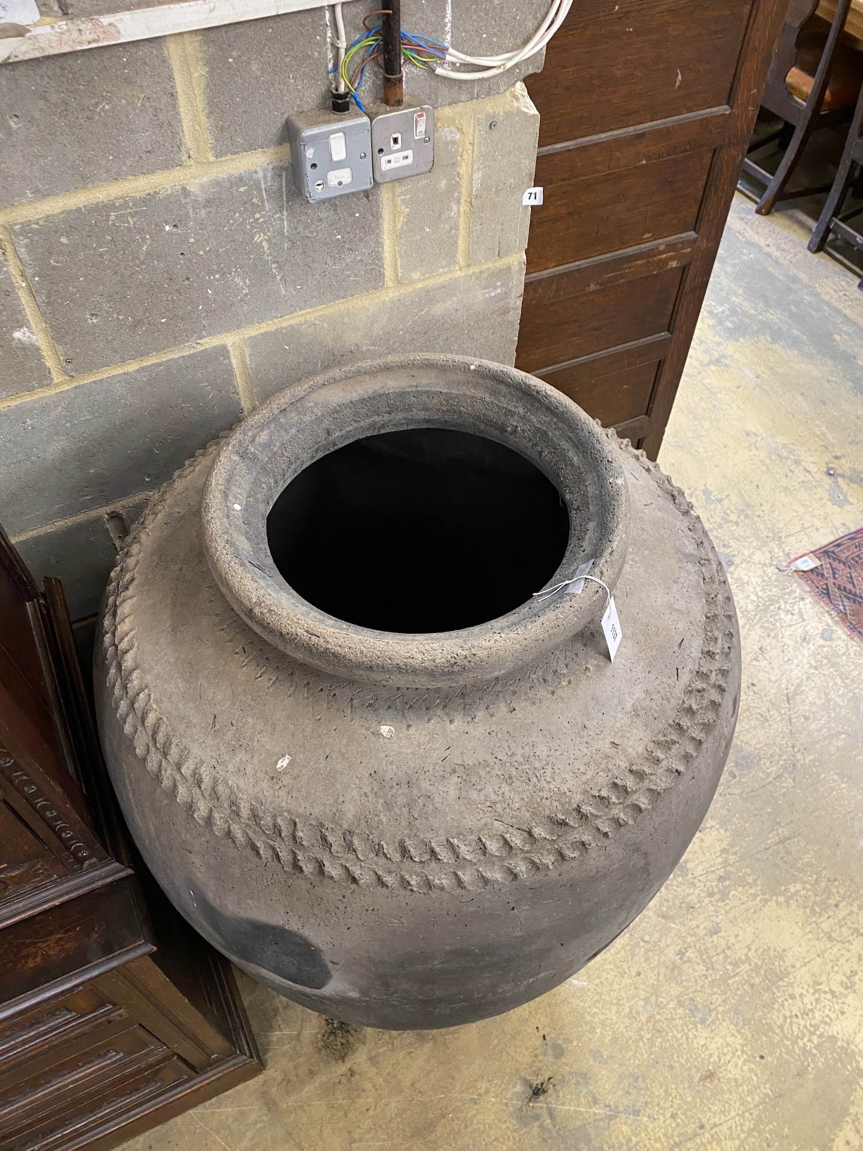 A large Greek style oil jar, height 123cm